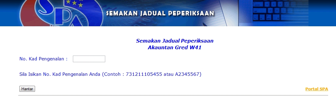 semakan peperiksaan akauntan w41