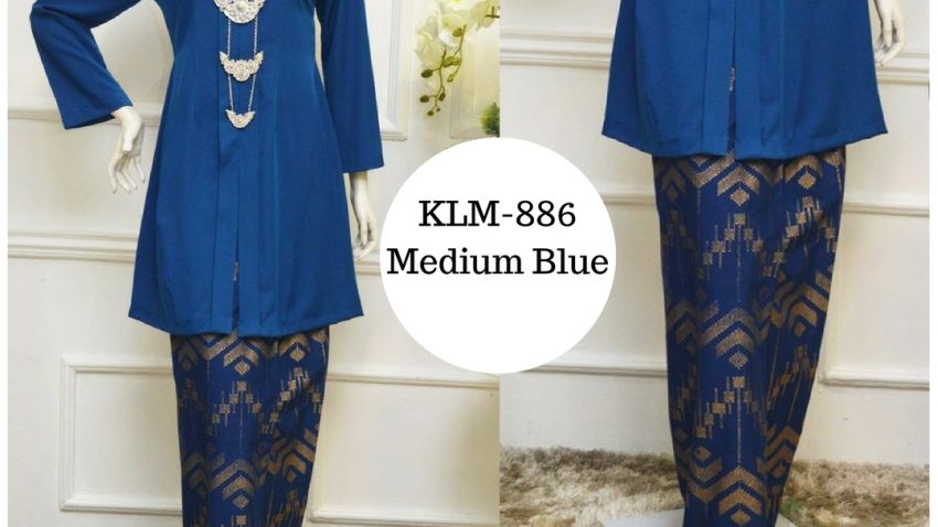 baju-kebarung-songket-kebarong-terkini-biru-medium-blue-klm-886