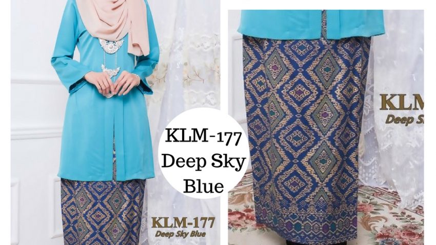 baju-kebaya-kurung-songket-kebarung-kebarong-terkini-online-sky-blue-biru-langit-klm-177
