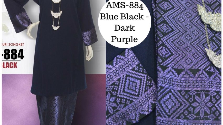 baju-kurung-pahang-songket-blue-black-dark-purple-biru-gelap-ams-884