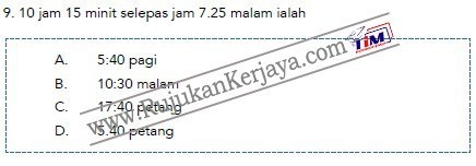 contoh soalan matematik Pembantu Syariah LS19 Negeri Perak 2